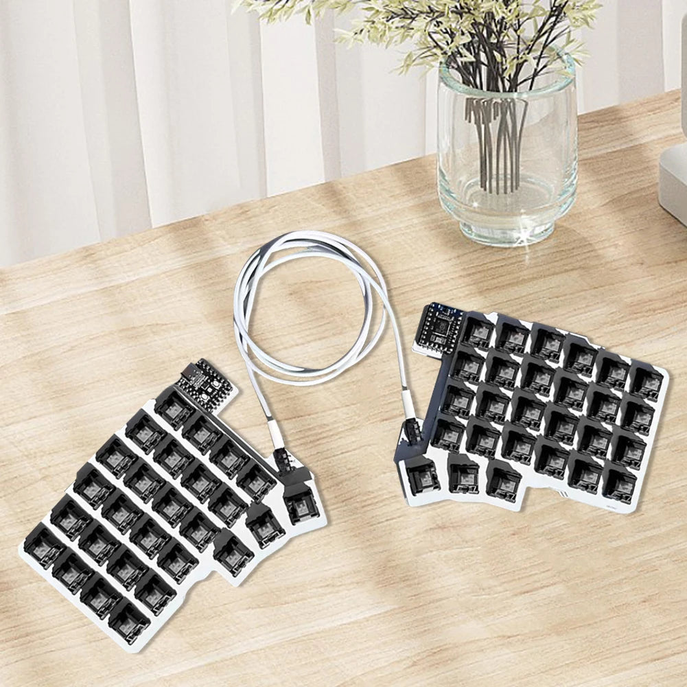 Split Keyboard Wired Ergonomics Keyboard Hot Swap Programmable Keyboard Left Right Hand Keyboard Customized PC Gamer Accessories