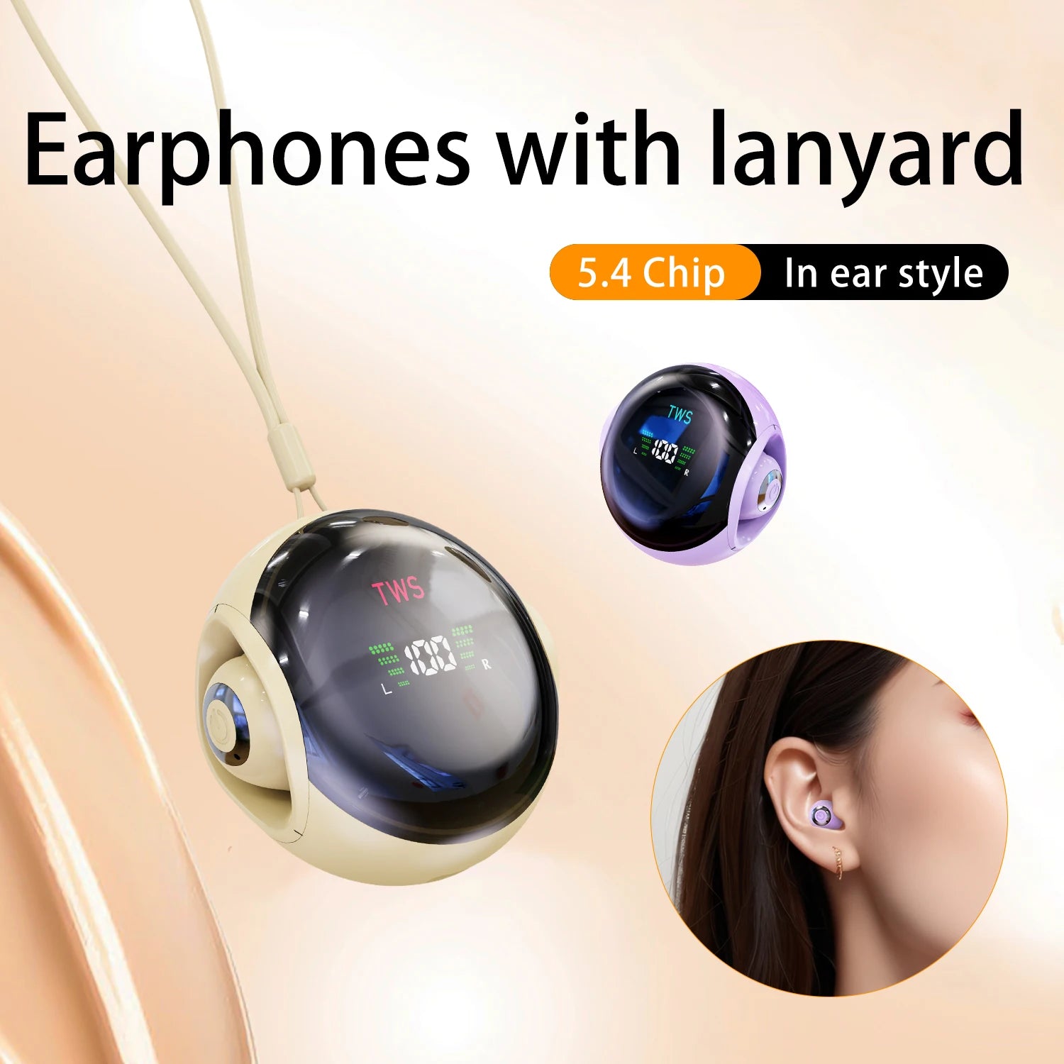 In ear wireless Bluetooth earbuds with high-definition calling and long battery life, suitable for cycling and sports headphones