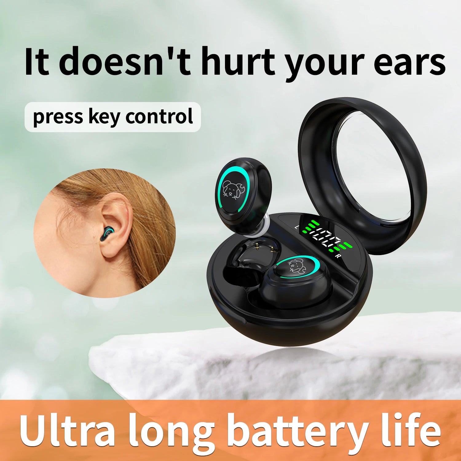 SK TWS 5.4 Bluetooth Headphones In Ear Wireless Earphones With Mic HD Earbuds HiFi Music Sports Headset For iPhone Huawei Xiaomi