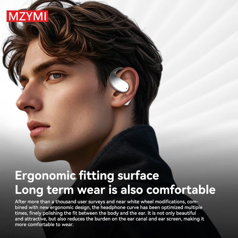 MZYMI Q39 AI Translation Wireless Earphone TWS Ear Hook Sport Running Bluetooth Headset ENC Noise Cancelling Headphone With Mic