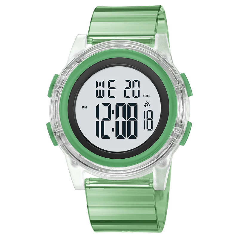 SKMEI Sport Watch For Women Digital Watches Mens 50m Waterproof LED Blue Green Big Dial Women's Electronic Wristwatch Relogio