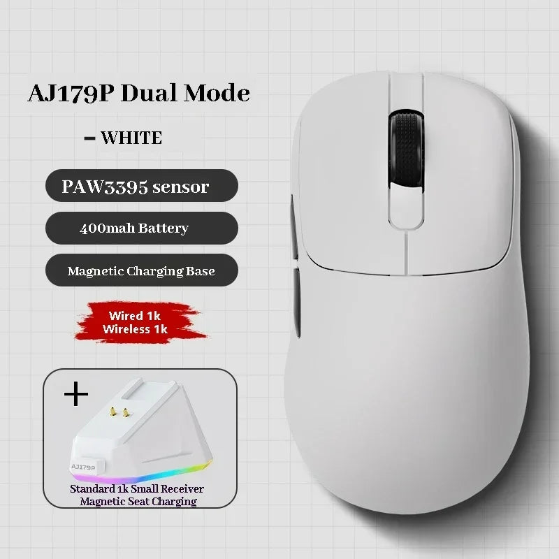 AJ179 Apex Wireless Mouse AJAZZ 58g Lightweight Long battery life New Release Multi-mode Bluetooth 2.4g PC MAC Gaming Office