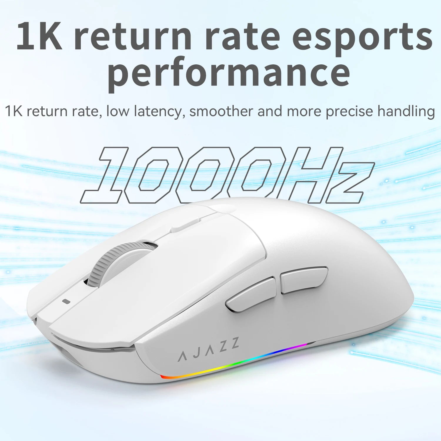 AJAZZ AJ139 V2 Wireless Mouse Three-Mode Gaming Office Professional Right Hand Gaming Magnetic Stand Charger PAW3395