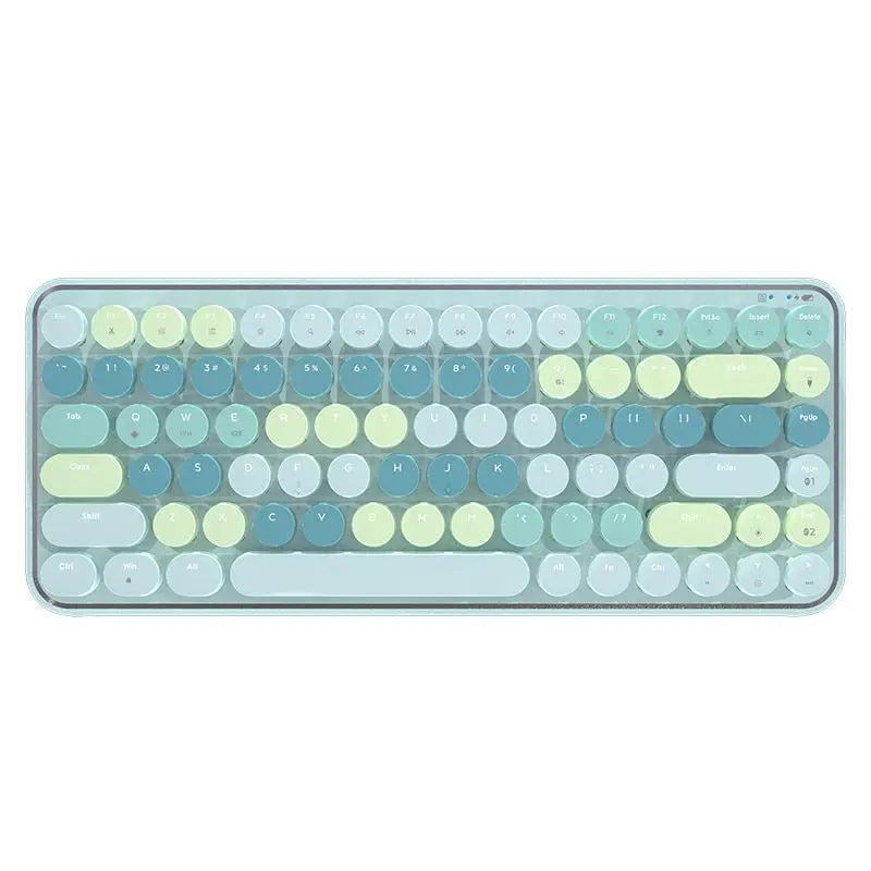 AJAZZK840T wireless mechanical keyboard bluetooth three-mode female office tablet laptop