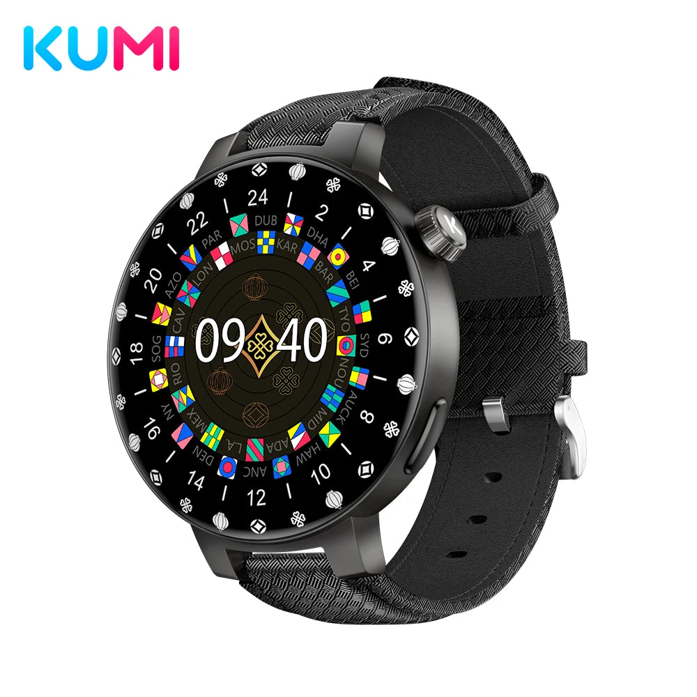 KUMI GT6 Pro 1.3-inch AMOLED Screen Bluetooth Call5.1 IP68 Waterproof Eight light modes Chinese fashion style Smart watch