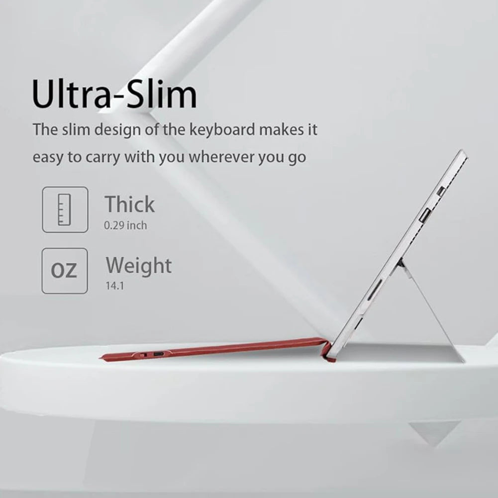 Wireless Bluetooth Backlit Slim Keyboard with Touchpad for Microsoft Surface Pro 8 9 10 X Portable Rechargeable Keyboard