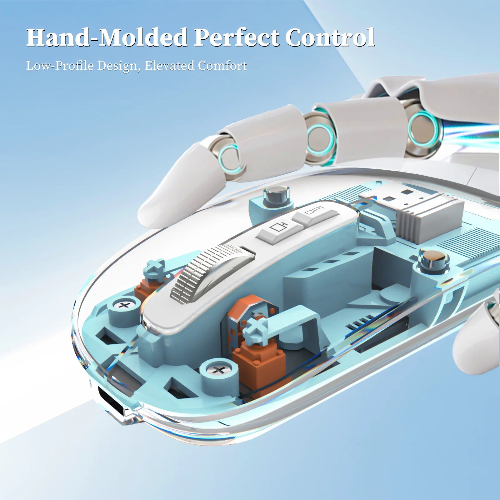 E3 Silent VEOUT Wireless Mouse - Quiet Computer Mice Wireless Mouse for Office Use Comfortable Ergonomic Design