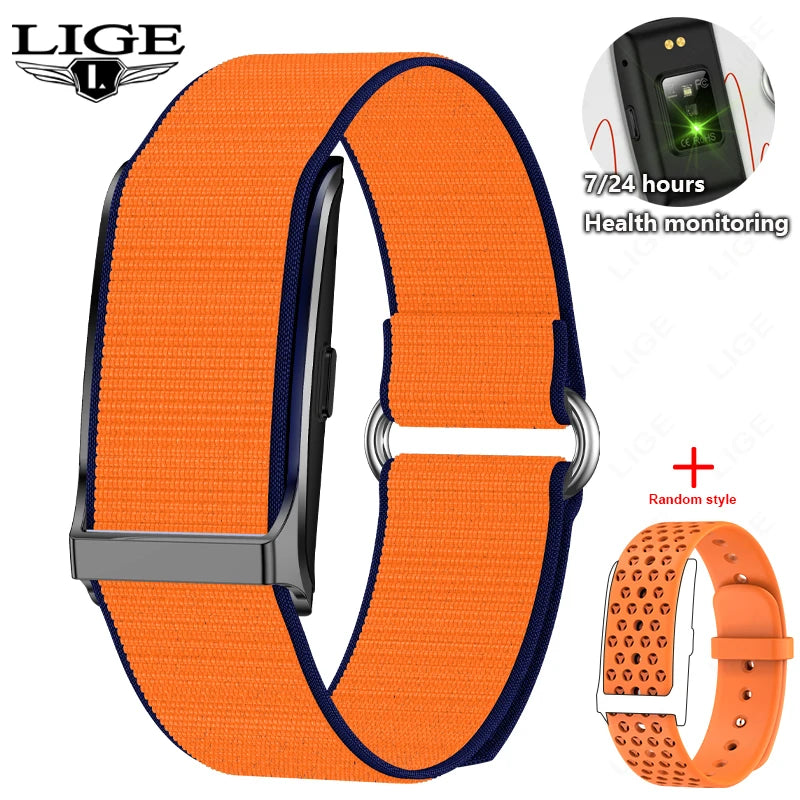 LIGE New No screen Smart Watch 20-day Ultra-long Use Time 24hours Blood Oxygen Blood Pressure Monitoring Sports Smart Bracelet