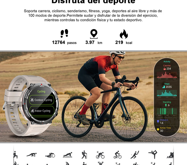 Blackview W50 Waterproof Smartwatch 1.39” HD Touch Screen Women Watches Bluetooth Calling Fitness Tracking Sport Man Smart Watch