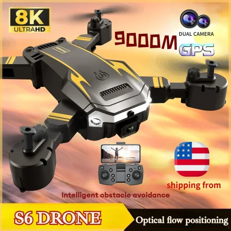 2025 New QJ S6/G6 GPS Drone 4K Professional HD Camera Foldable Quadcopter RC Helicopter FPV WIFI Obstacle Avoidance C0 Dron toys