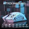 ATTACK SHARK X11 Wireless Gaming Mouse with RGB Magnetic Charging Dock, Wired/2.4G/BT, 22K DPI,Ultralight 59g Tri-Mode with Tape