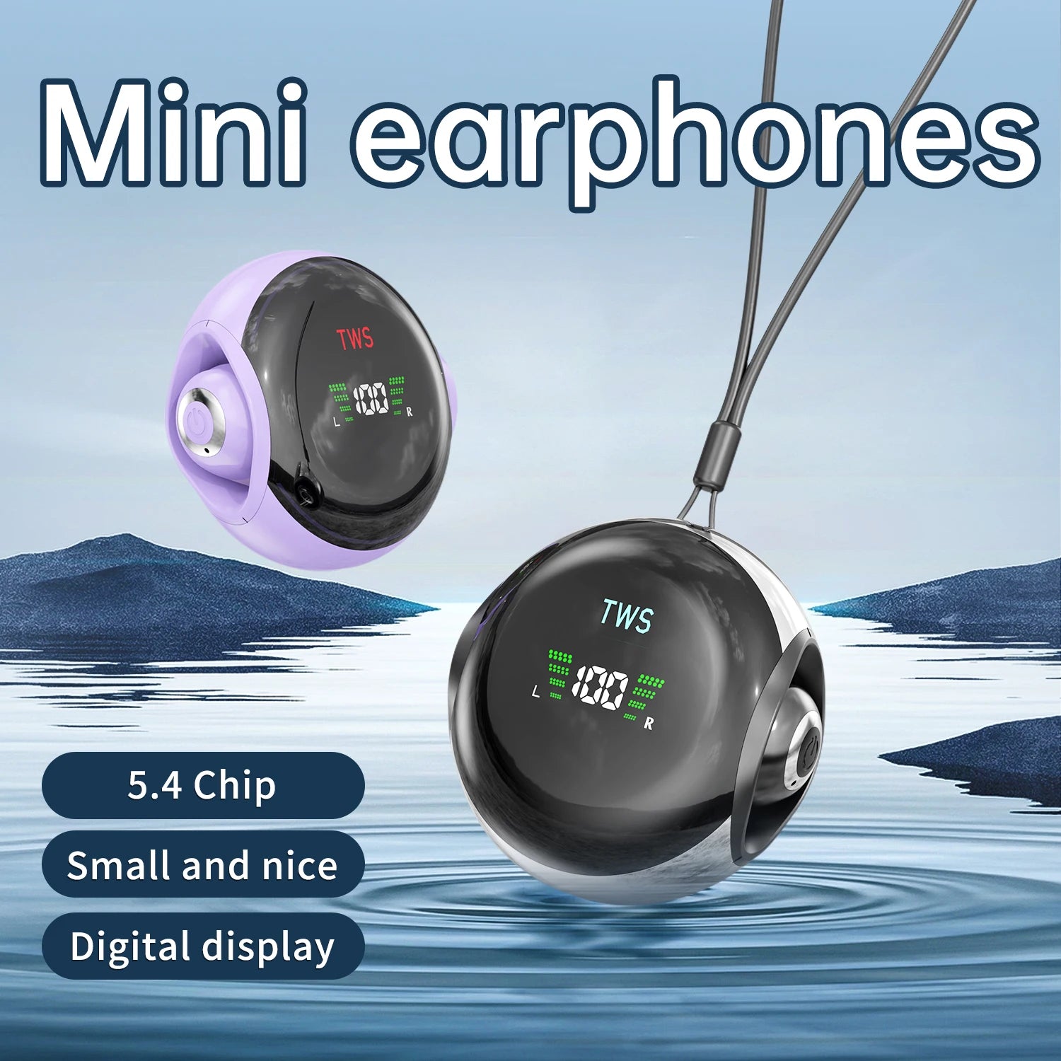 In ear wireless Bluetooth earbuds with high-definition calling and long battery life, suitable for cycling and sports headphones