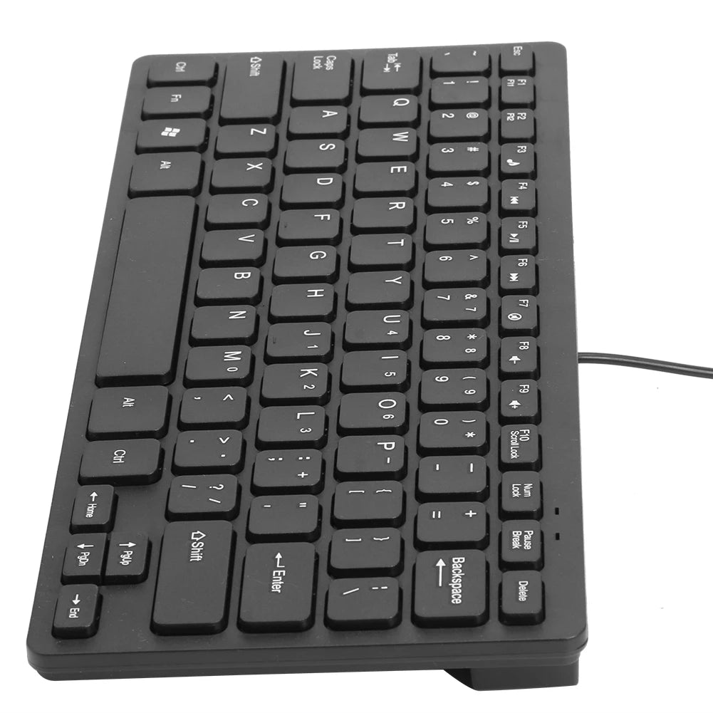 K1000 USB Wired Keyboard 10 inch Ergonomic Gaming Keyboard Ultra Thin 78 Keys Wired Keyboard Mini USB Slim PC Keyboard Keypad