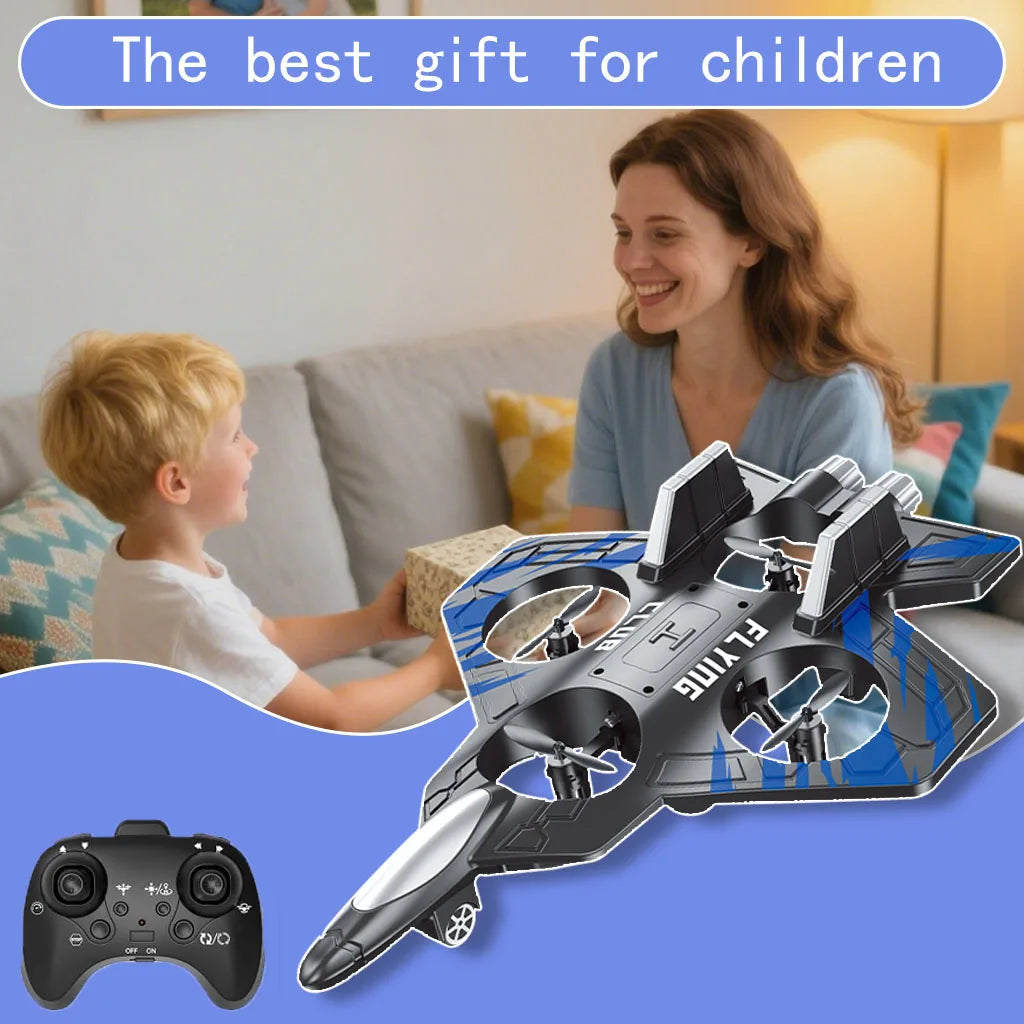 Fighter Jet Style Drone, 1800mAh USB Charging, 2.4GHz Remote Control, Easy Fly for Beginners, Christmas and Halloween Gifts