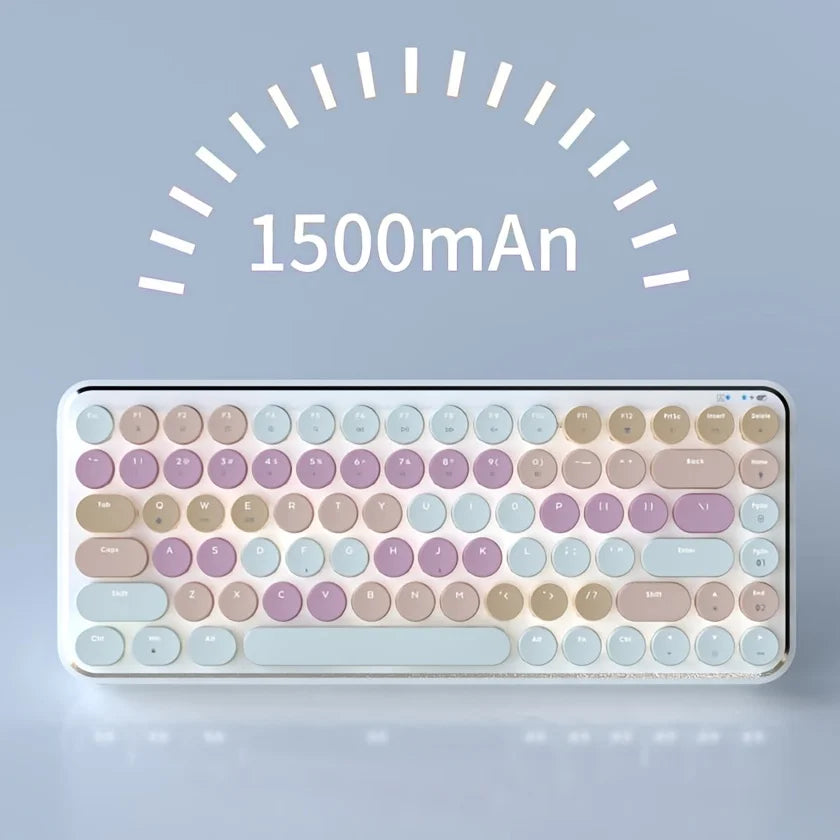 AJAZZK840T wireless mechanical keyboard bluetooth three-mode female office tablet laptop