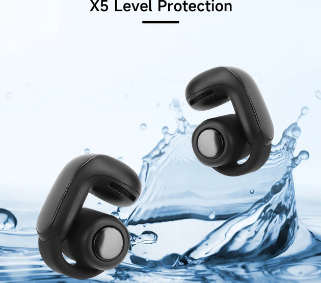 Wireless Bluetooth Sports Earphones Waterproof Sweatproof Noise Reduction Open Ear Clip Earbuds with Charging Case 5.3 Bluetooth