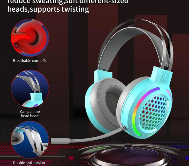 Headphones Wired with Microphone, Over Ear 3.5mm Plug in Headphones Corded