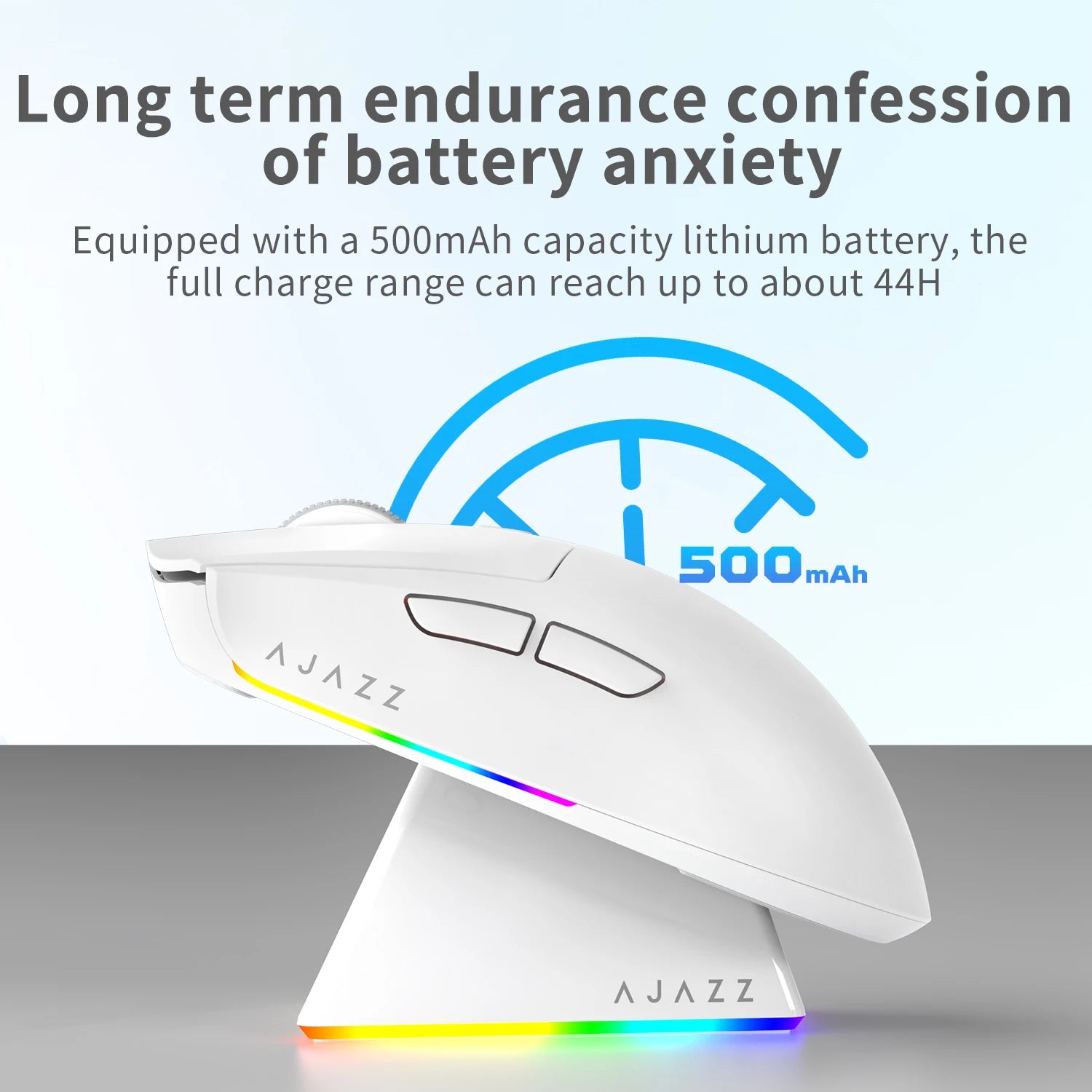 AJAZZ AJ139 V2 Wireless Mouse Three-Mode Gaming Office Professional Right Hand Gaming Magnetic Stand Charger PAW3395