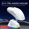 ATTACK SHARK X11 Lightweight Wireless Gaming Mouse with RGB Backlight Charging, Up to 22K DPI, PAW3311 Optical Sensor, HUYU Swit