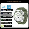 4G Cellular Version Smart Watch Android Smartwatch With Dual Camera 1.43inch Amoled Screen GPS WIFI Sim Card Slot 64GB Storage