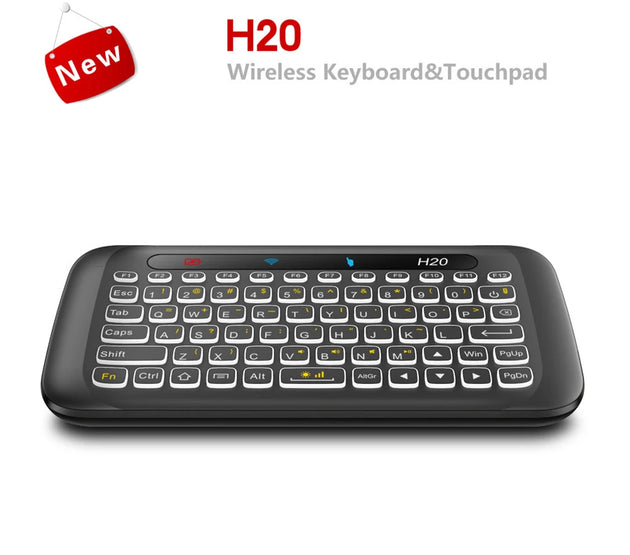 2.4GHz Backlit Wireless Keyboard IR Leaning Remote Control Touch Screen Backlight Keyboard Colorful LED with USB Dongle Receiver