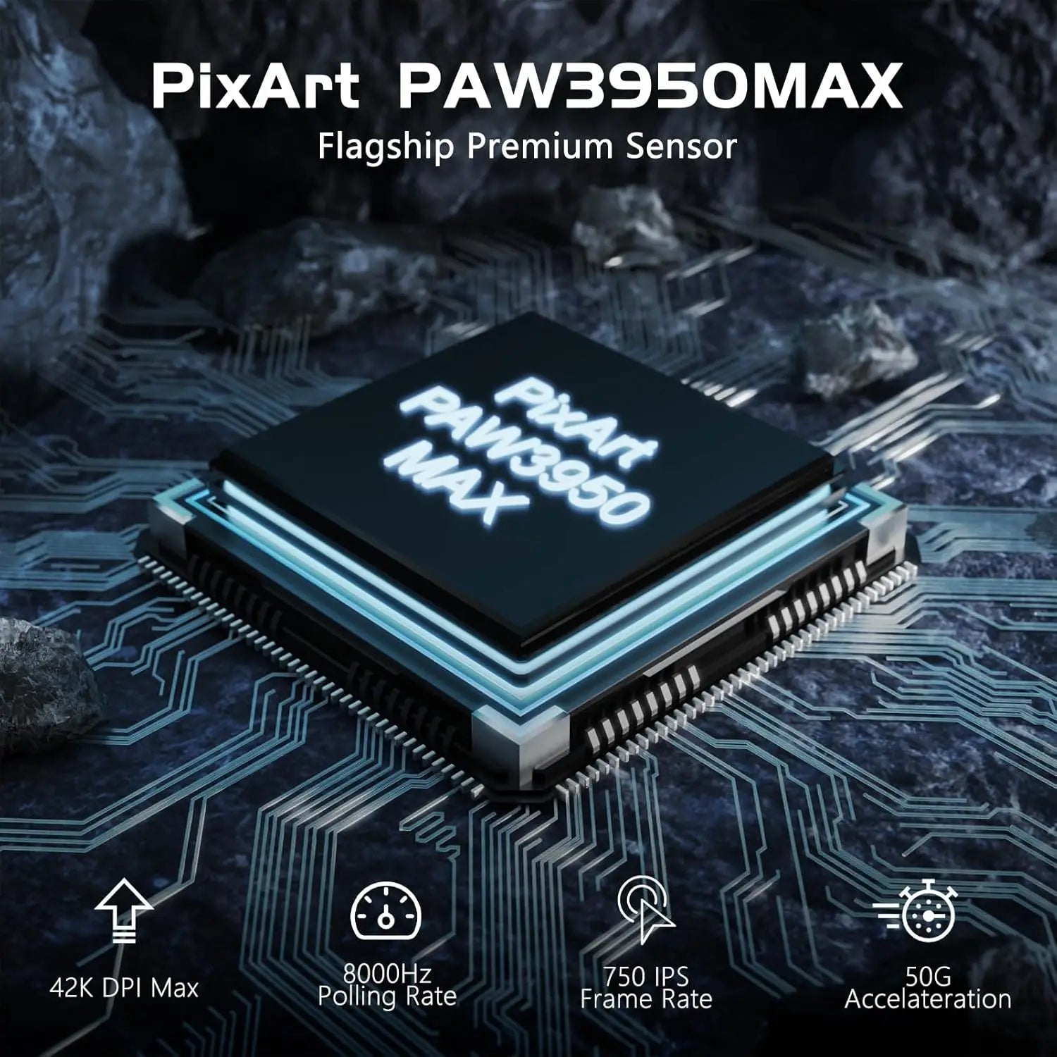 Attack Shark R6 Lightweight Wireless Gaming Mouse, PAW 3950Max Sensor Computer Mouse with Nordic 52480, 8KHz Polling