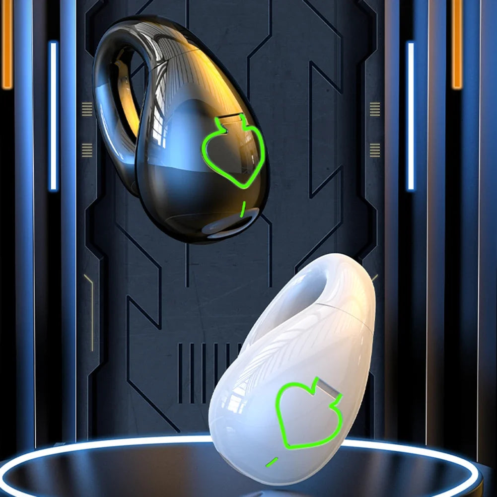 Comfortable IPX5 Waterproof Bone Conduction Earbuds with Bluetooth 5.3 Ergonomic Design for Sports and Gaming