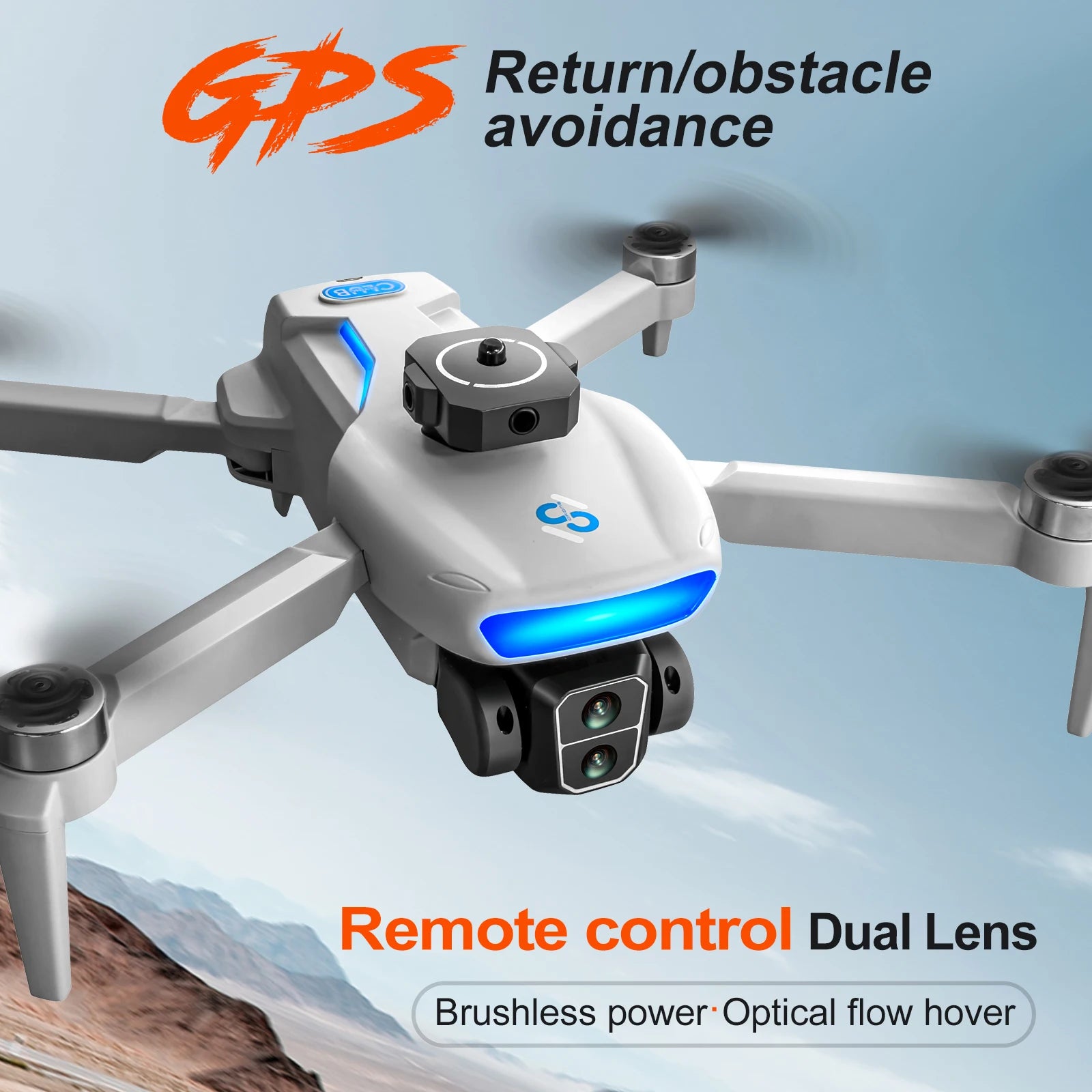 GPS Drone 4K Camera 40Min Flight Time 2 Batteries 5G Transmission Foldable FPV RC Quadcopter Brushless Motors Auto Return Home