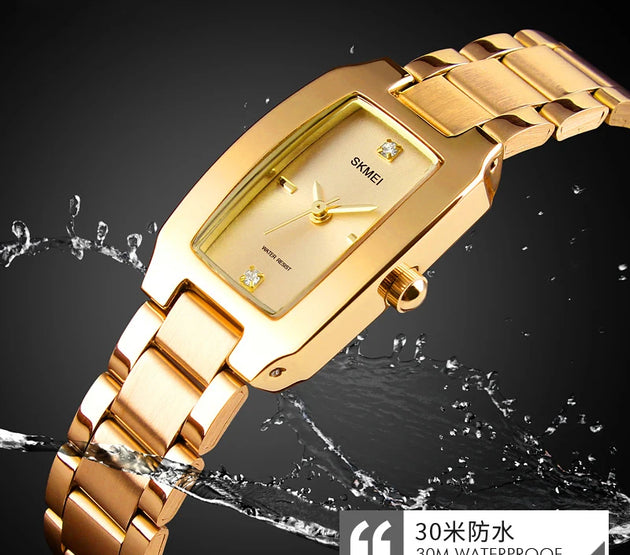 SKMEI Casual Outdoor Elegance 3Bar Waterproof Quartz Watch Luxury Wristwatches For Women Romantic Style Fashion Ladies Watches