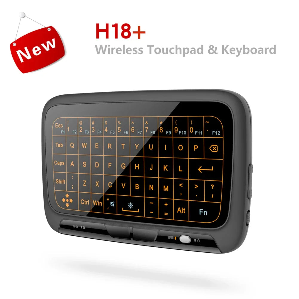 2.4GHz Air Mouse Keyboard USB Dongle Receiver Full Screen Touch QWERTY Keyboard Touchpad Plug And Play for Android Google TV Box