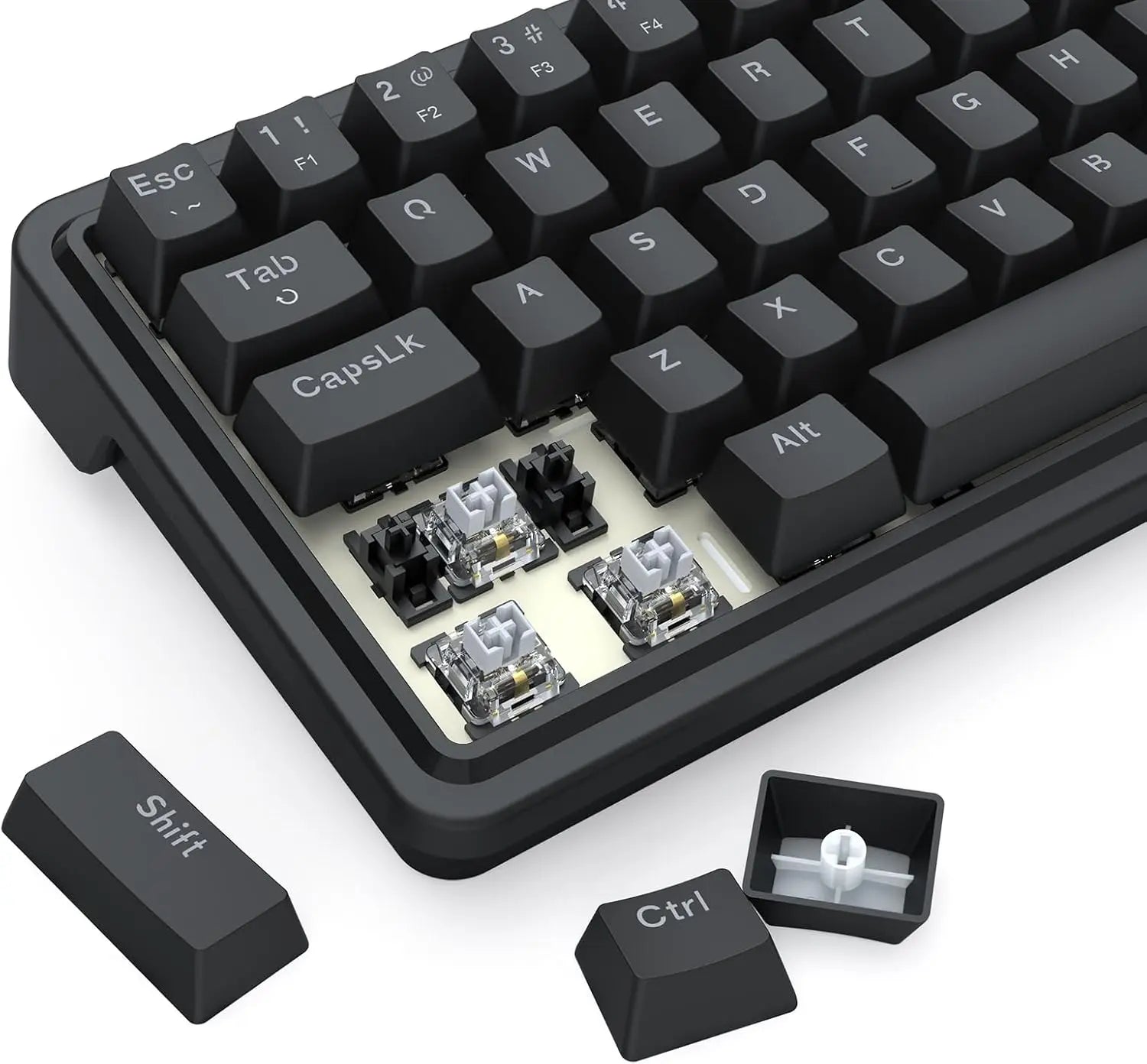 Redragon K722 60% Wired Gasket RGB Gaming 61 Keys Hot-Swap Compact Mechanical Keyboard，3-Layer Noise Dampening