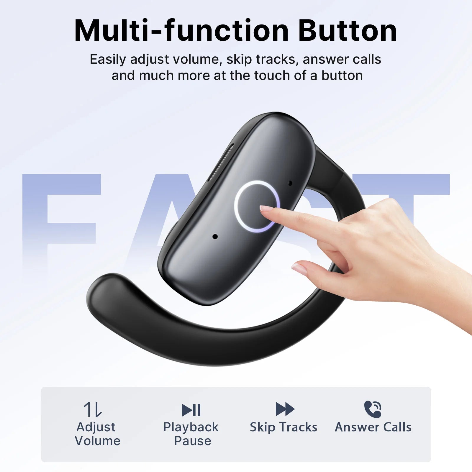 E1 5.4 AI Language Translation Headphones with 114 Languages Real Time Earbuds Translator OWS Ear Buds for Business Travel
