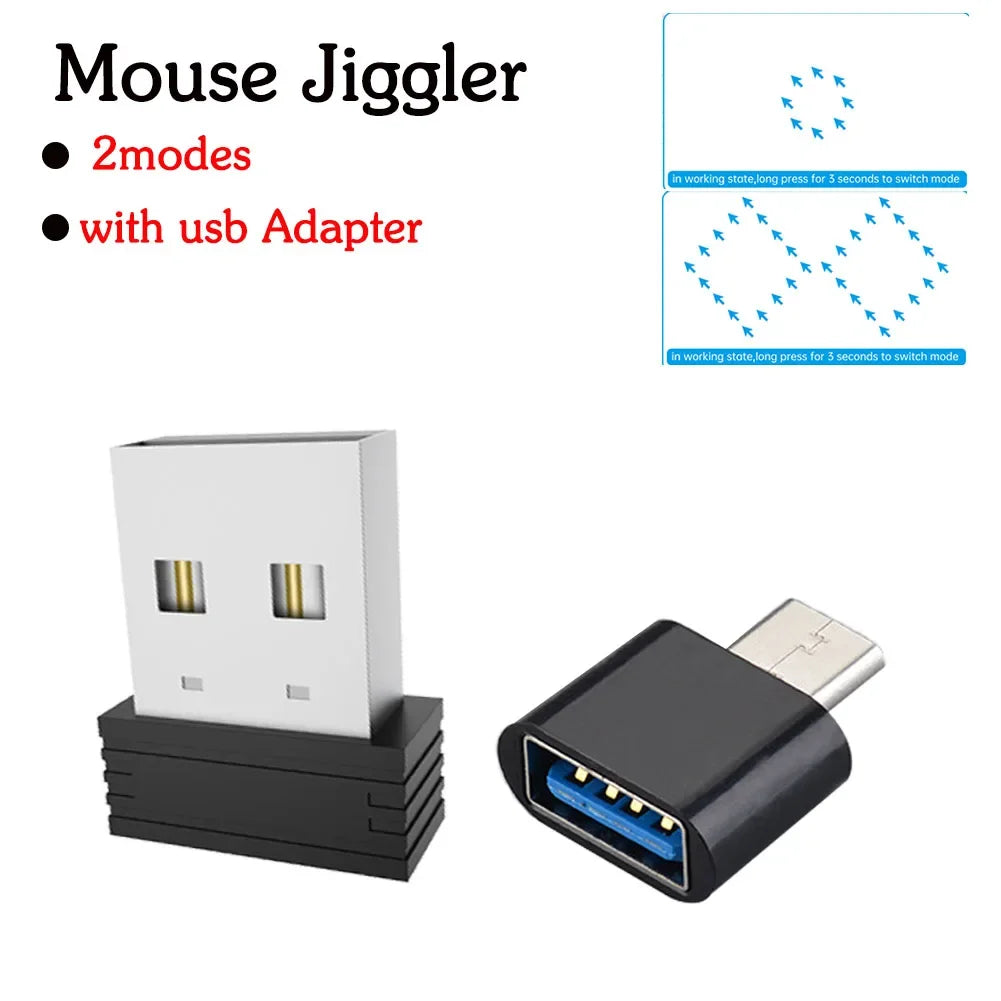 Mouse Jiggler Undetectable Mouse Mover Virtual Mouse Movement Simulator with ON/OFF Switch for Computer Awakening Lock Screen