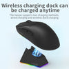 AJAZZ AJ139 V2 Wireless Mouse Three-Mode Gaming Office Professional Right Hand Gaming Magnetic Stand Charger PAW3395