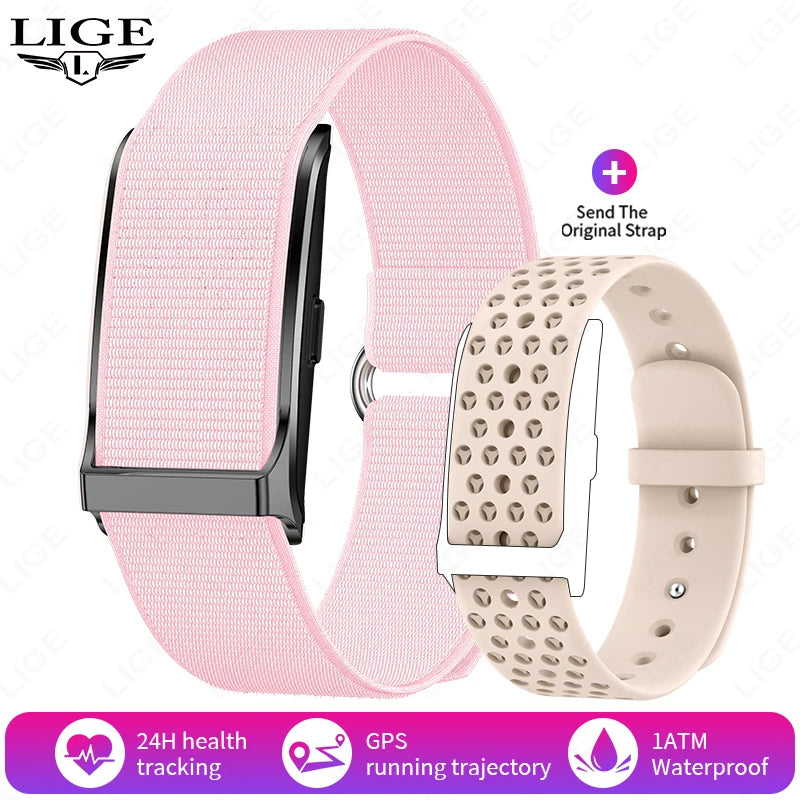 LIGE New No screen Smart Watch 20-day Ultra-long Use Time 24hours Blood Oxygen Blood Pressure Monitoring Sports Smart Bracelet