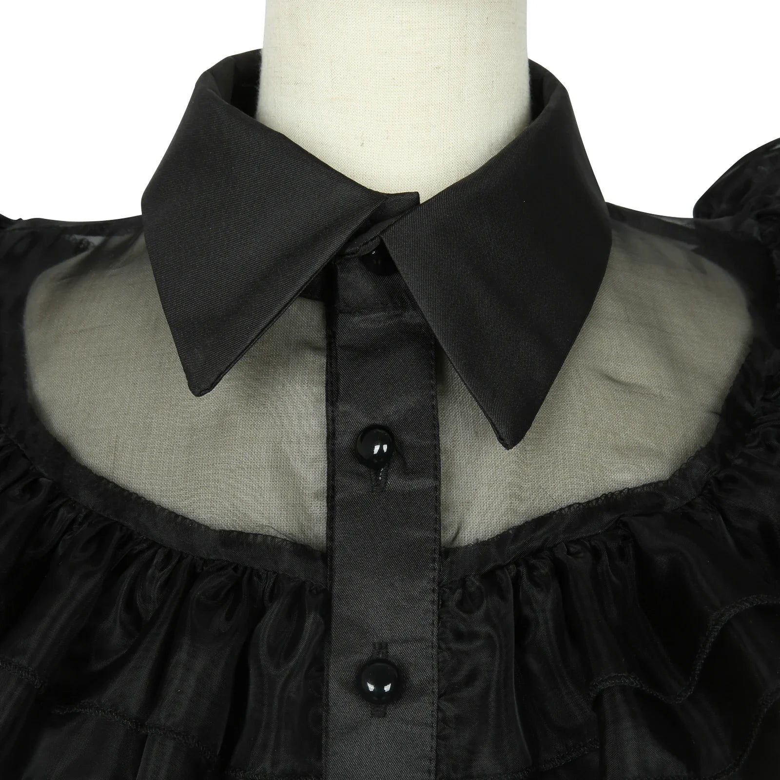 ﻿ Wednesday Addams Cosplay Dress For Girl Kids Movie Black Dress Adult Women's Dress Halloween Carnival Party Role Play Set