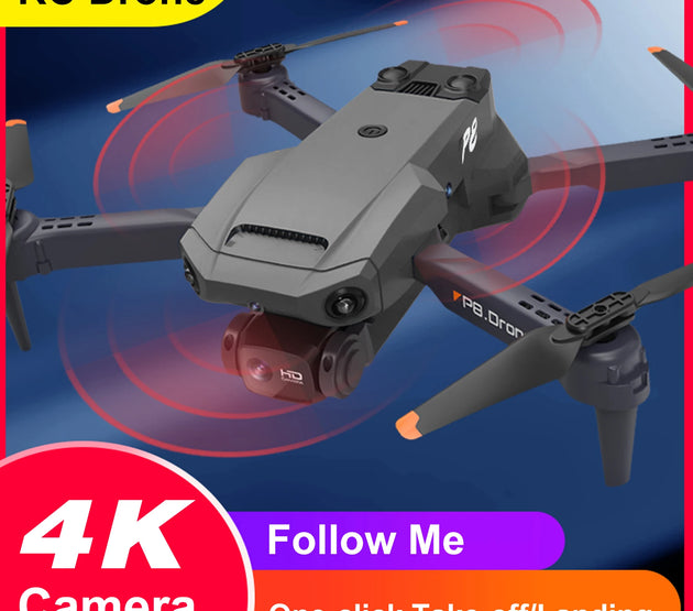RC Drone with Camera 4K Dual Camera RC Quadcopter with Function 4 Sided Obstacle Avoidance Waypoint Flight Gesture Control Stora