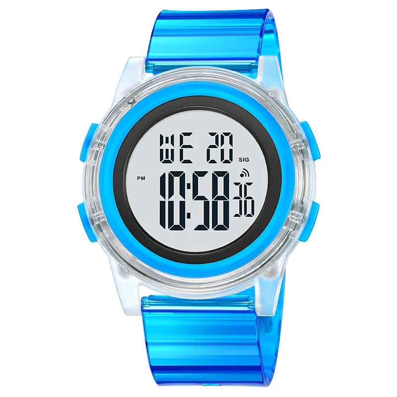 SKMEI Sport Watch For Women Digital Watches Mens 50m Waterproof LED Blue Green Big Dial Women's Electronic Wristwatch Relogio