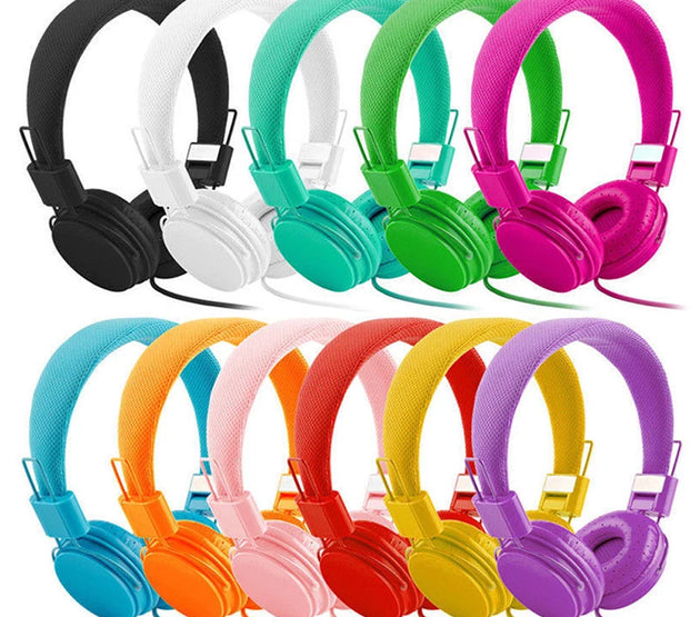 Kids Wired Ear Headphones Stylish Headband Earphones for iPad Tablet