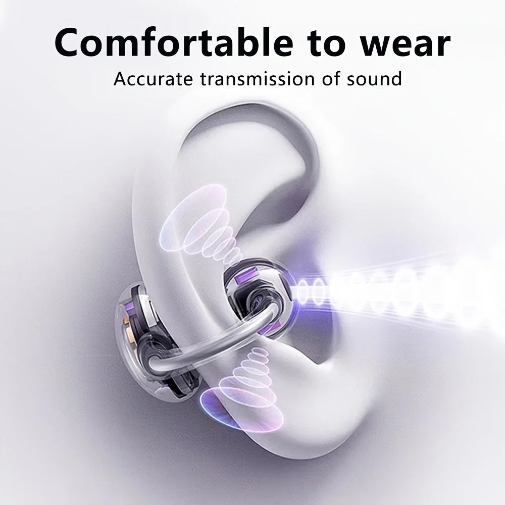 2025 New Ear Clip Wireless Earphones No In Ear, Long Endurance, Listening to Music, Low Latency, Gaming Earphones, Comfortable t