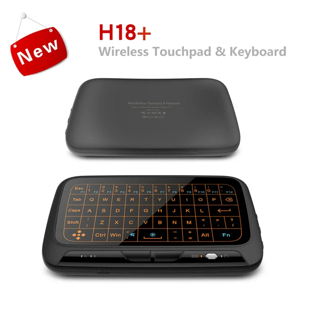 2.4GHz Air Mouse Keyboard USB Dongle Receiver Full Screen Touch QWERTY Keyboard Touchpad Plug And Play for Android Google TV Box
