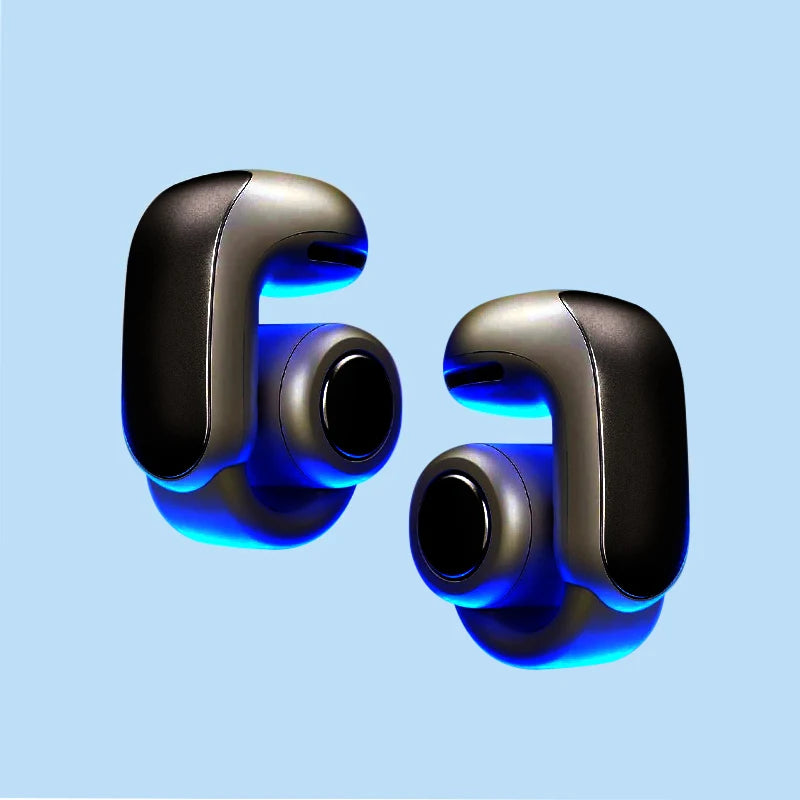 New Wireless Bluetooth 5.3 Earbuds Waterproof Sweatproof Noise Reduction Ear Clip Sport Earphones With Charging Case