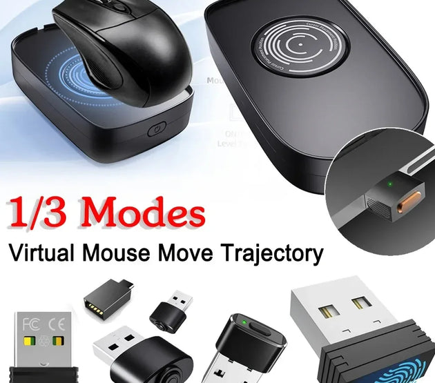 Mouse Jiggler Undetectable Mouse Mover Virtual Mouse Movement Simulator with ON/OFF Switch for Computer Awakening Lock Screen