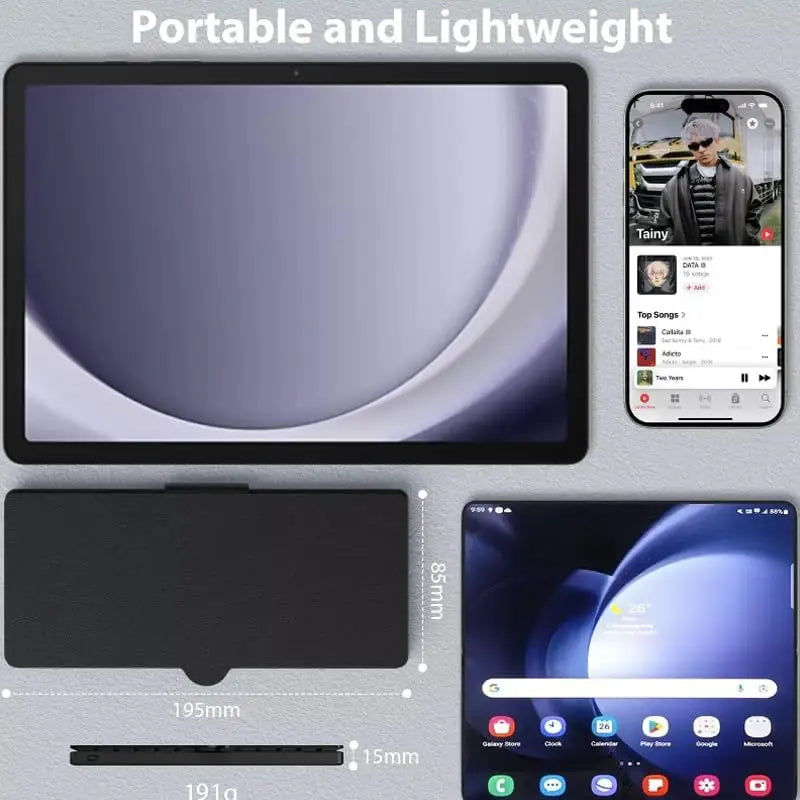 JOMAA Mini Foldable Bluetooth Keyboard Portable Wireless Keyboard Ultra-Slim Travel Folding Keyboard for iPhone iPad Mac Android