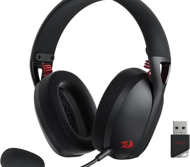 Redragon H848 Headset Bluetooth Wireless Gaming Lightweight 7.1 Surround Sound 40MM Drivers Detachable Microphone Multi Platform