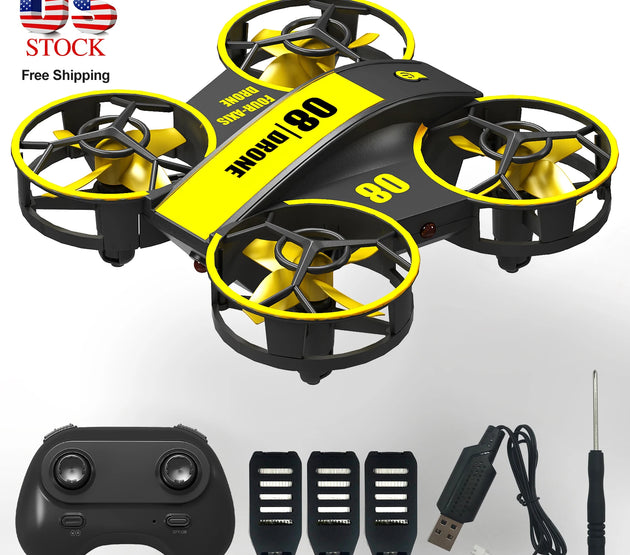Mini Drone for Kids and Beginners,RC Quadcopter Indoor Helicopter, Mini Aircraft with Light\3D Flip\3 Batteries,Great Gifts