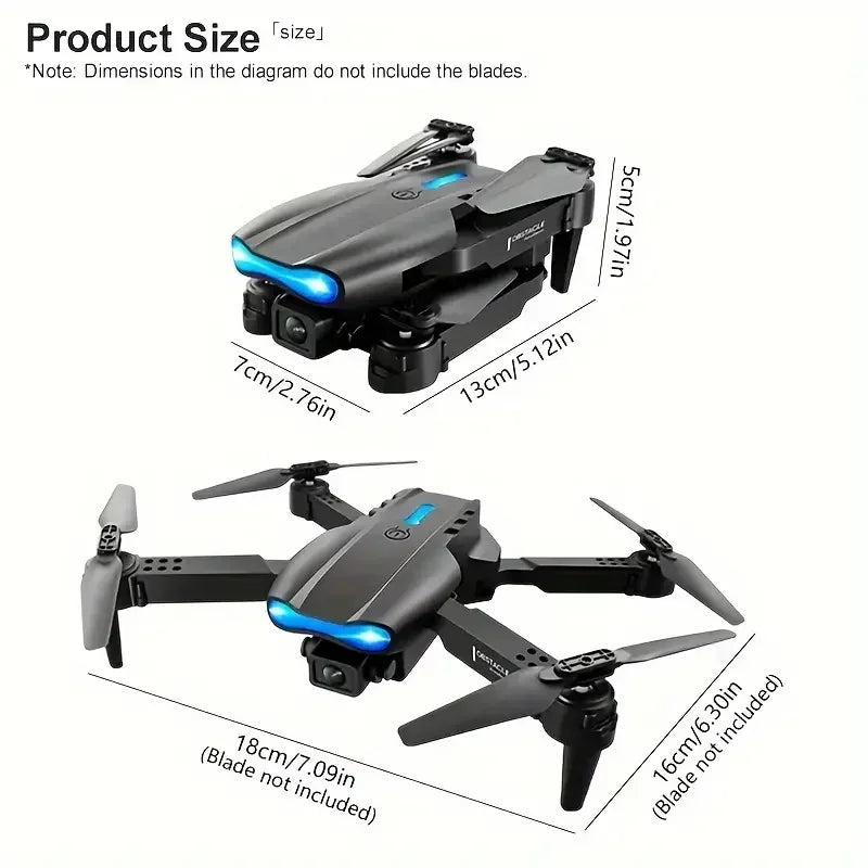 E99 Pro RC Drone Foldable 4K HD Dual Camera Aerial Photography Quadcopter Optical Flow Positioning Altitude Hold Drone Toys Gift