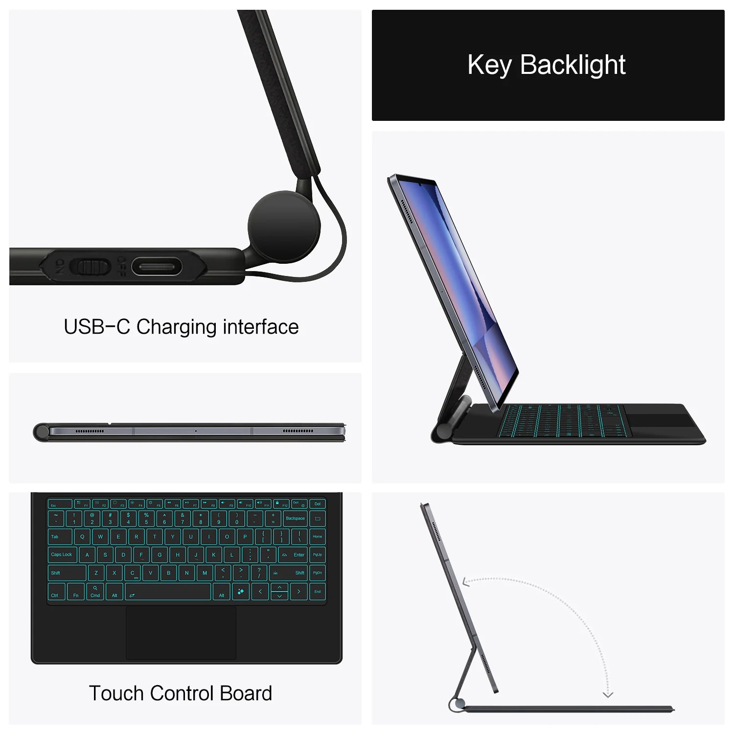 Book Cover Keyboard For Samsung Galaxy Tab S10 Ultra 14.6 inch S9 / S8 Ultra 14.6" Tablet Magic Keyboards Case AI Key Touchpad