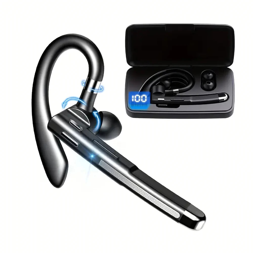 Wireless Bluetooth Headphones,Earbuds with Mic for Phone Hands-free ,Business Sports Waterproof Headset,Ear hook Earphone