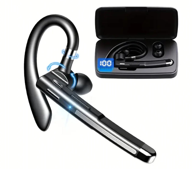 Wireless Bluetooth Headphones,Earbuds with Mic for Phone Hands-free ,Business Sports Waterproof Headset,Ear hook Earphone